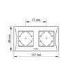 Binera 2-fach Rahmen waagerecht - Schwarz Graphit, 157 x 86 mm, IP20 Innenbereich