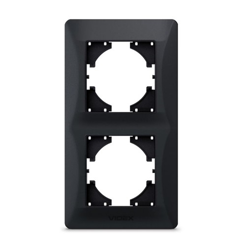 BINERA 2-fach Rahmen senkrecht - Schwarz Graphit, 86x157 mm, IP20 Innenbereich