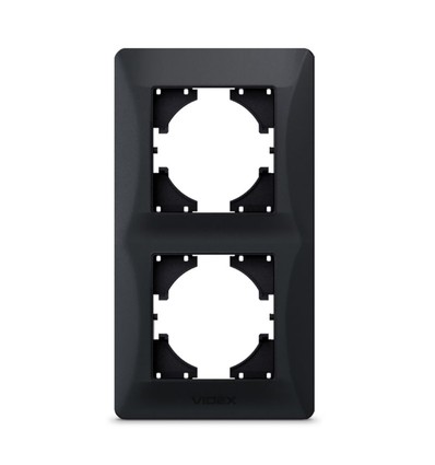 BINERA 2-fach Rahmen senkrecht - Schwarz Graphit, 86x157 mm, IP20 Innenbereich