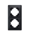 BINERA 2-fach Rahmen senkrecht - Schwarz Graphit, 86x157 mm, IP20 Innenbereich