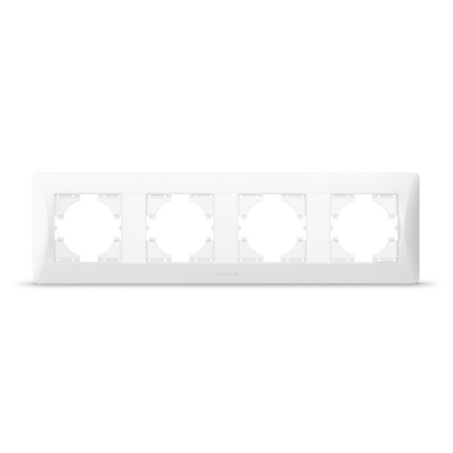 Binera 4-fach Rahmen waagerecht - Weiß, IP20, 299 x 86 mm, für Schalter und Steckdosen