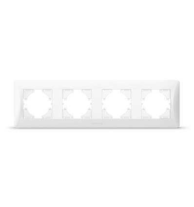 Binera 4-fach Rahmen waagerecht - Weiß, IP20, 299 x 86 mm, für Schalter und Steckdosen