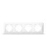 Binera 4-fach Rahmen waagerecht - Weiß, IP20, 299 x 86 mm, für Schalter und Steckdosen