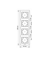 4-fach Rahmen senkrecht, Schwarz Graphit - BINERA, IP20, 86x299 mm
