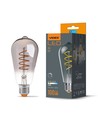 E27 4W ST64 Filament LED Lampe - Graphitglas, 1800K-2100K, dimmbar, flicker free
