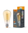 E27 6W dimmbare LED Lampe - ST64, Filament, Amberglas, 2200K, flicker free