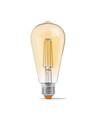 E27 6W dimmbare LED Lampe - ST64, Filament, Amberglas, 2200K, flicker free