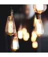 E27 6W dimmbare LED Lampe - ST64, Filament, Amberglas, 2200K, flicker free