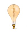 E27 8W dimmbare LED Lampe - PS160, Spiral Filament, Amberglas, 1800K, 500lm