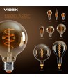 E27 8W dimmbare LED Lampe - PS160, Spiral Filament, Amberglas, 1800K, 500lm