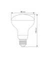 E27 9W LED Pflanzenlampe - R80, 120°, 14 µmol/s, stimuliert das Wachstum