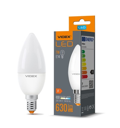 E14 7W LED Kerzenlampe - C37, 700lm, 4000K, ersetzt 50W