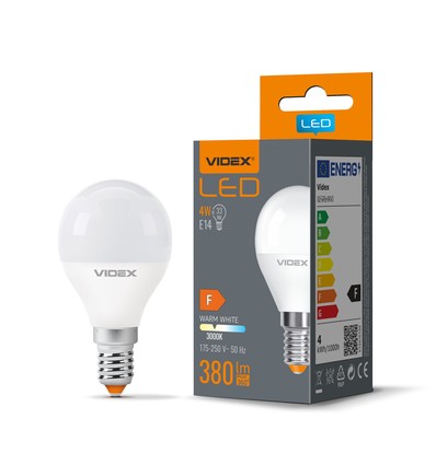 E14 4W LED Tropfenlampe - G45, 380lm, 3000K, flicker free
