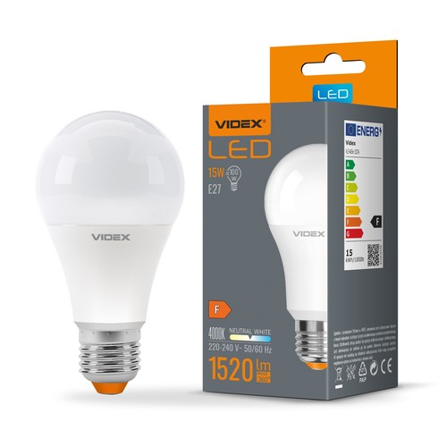 E27 15W LED Leuchtmittel - A65, 1520lm, 4000K, flicker free