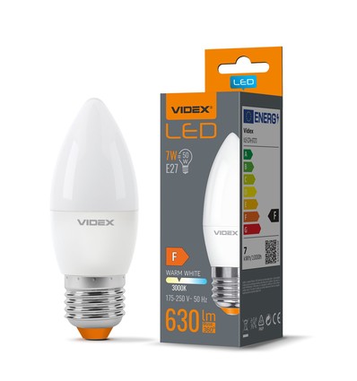 E27 7W LED Kerzenlampe - C37, 3000K, 630lm, RA80, ersetzt 50W