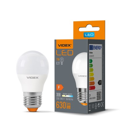E27 7W LED Tropfenlampe, RA90 - G45, 3000K, flicker free, ersetzt 50W