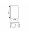 GU10 Doppel-Fassadenwandleuchte - IP54 Außen, Grau, Up/Down Light, Aluminium, ohne Leuchtmittel