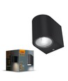 3W Fassadenwandleuchte - Schwarz, 180lm, 2700K, IP54 Außen, Aluminium