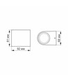 3W Fassadenwandleuchte - Schwarz, 180lm, 2700K, IP54 Außen, Aluminium