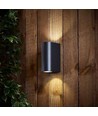 6W LED Wandleuchte für Fassade - IP54, 2700K, schwarz, 15cm breit, inkl. Leuchtmittel