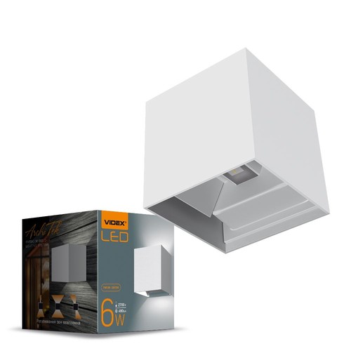 6W Up/Down Wandleuchte - IP54, 2700K, Weiß, Up/Down Licht, inkl. Leuchtmittel