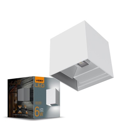 6W Up/Down Wandleuchte - IP54, 2700K, Weiß, Up/Down Licht, inkl. Leuchtmittel