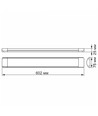 60cm 18W komplette LED Wannenleuchte - 2250lm, IP20, 4000K, IK08