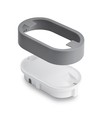 15W LED Bulkhead Wand/Deckenleuchte - IP65, 1200lm, 5000K, grau, IK07, oval