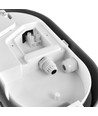 15W LED Bulkhead Wand/Deckenleuchte - IP65, 1200lm, 5000K, grau, IK07, oval