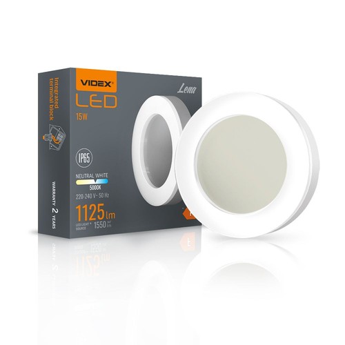 15W LED Decken/Wandleuchte Bulkhead - IP65, 5000K, 19x19cm, weißer Rand, IK07, Außenbereich/Feuchtraum