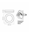 15W LED Decken/Wandleuchte Bulkhead - IP65, 5000K, 19x19cm, weißer Rand, IK07, Außenbereich/Feuchtraum