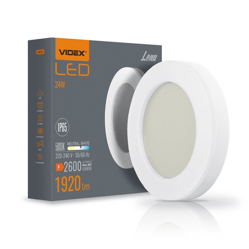 24W LED Deckenleuchte Bulkhead - IP65 wasserdicht, 5000K, 120°, weißer Rand