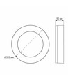 24W LED Deckenleuchte Bulkhead - IP65 wasserdicht, 5000K, 120°, weißer Rand