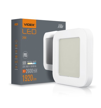24W LED Deckenleuchte - IP65, 32x32cm, 5000K, Bulkhead, Außenbereich/Feuchtraum