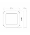24W LED Deckenleuchte - IP65, 32x32cm, 5000K, Bulkhead, Außenbereich/Feuchtraum