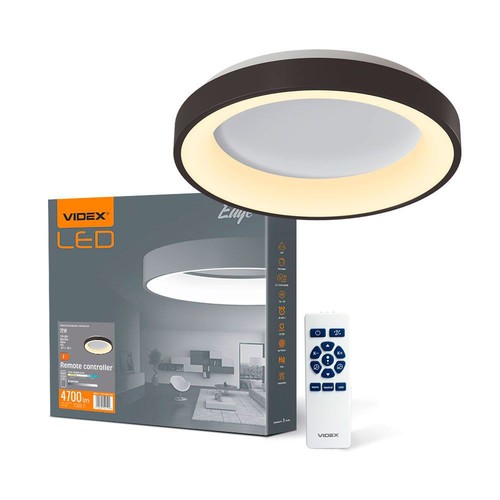 72W LED Deckenleuchte mit Fernbedienung, RGB+CCT - Dimmbar, schwarzer Rand, 45x45cm, 4700lm, IP20