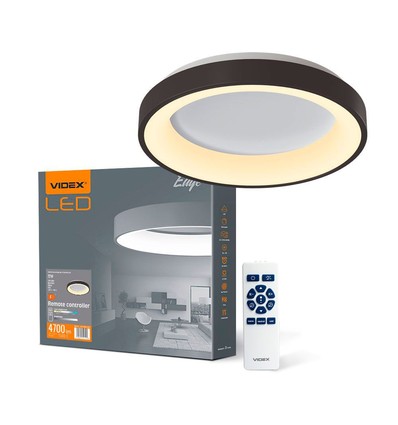 72W LED Deckenleuchte mit Fernbedienung, RGB+CCT - Dimmbar, schwarzer Rand, 45x45cm, 4700lm, IP20