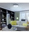 72W LED Deckenleuchte mit Fernbedienung, RGB+CCT - Dimmbar, schwarzer Rand, 45x45cm, 4700lm, IP20