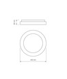 72W LED Deckenleuchte mit Fernbedienung - 45x45cm, dimmbar, einstellbare CCT, inkl. Fernbedienung und Timer