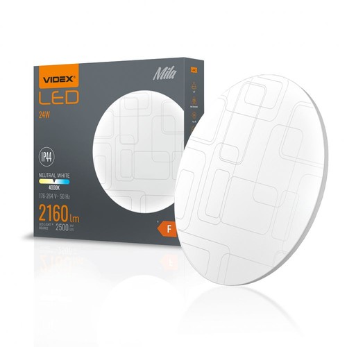 24W LED Deckenleuchte - Ø32,6cm, 4000K, IP44, flickerfrei, weißer Rand