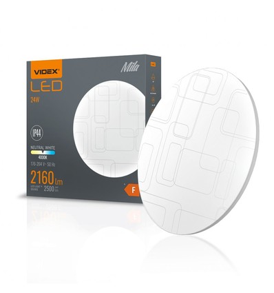 24W LED Deckenleuchte - Ø32,6cm, 4000K, IP44, flickerfrei, weißer Rand