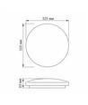 24W LED Deckenleuchte - Ø32,6cm, 4000K, IP44, flickerfrei, weißer Rand