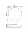 48W Mila LED Deckenleuchte - 4320lm, IP44, 4000K, 48x48cm, weißer Rand