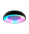 72W LED Deckenleuchte, dimmbar - RGB+CCT, schwarz, 450x450mm, inkl. Fernbedienung und Speicherfunktion