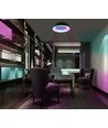 72W LED Deckenleuchte, dimmbar - RGB+CCT, schwarz, 450x450mm, inkl. Fernbedienung und Speicherfunktion