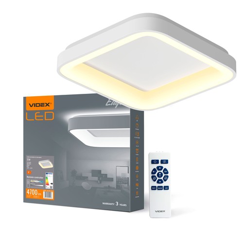 72W LED Deckenleuchte mit Fernbedienung - Dimmbar, 2700-6000K, flickerfrei, weißer Rand