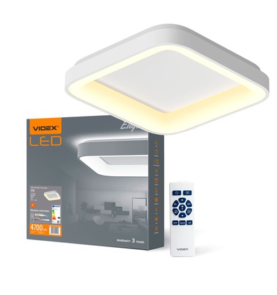 72W LED Deckenleuchte mit Fernbedienung - Dimmbar, 2700-6000K, flickerfrei, weißer Rand