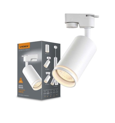 1-Phasen GU10 Schienenspot - Weiß, ohne Leuchtmittel, 1F2W