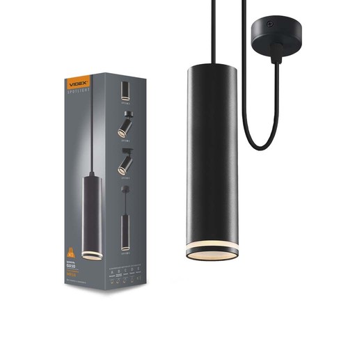 GU10 Pendel-Schienenspot - Schwarz, Ø5,5 cm, max. 30W, IP20 Innenbereich, ohne Leuchtmittel