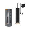 GU10 Pendel-Schienenspot - Schwarz, Ø5,5 cm, max. 30W, IP20 Innenbereich, ohne Leuchtmittel